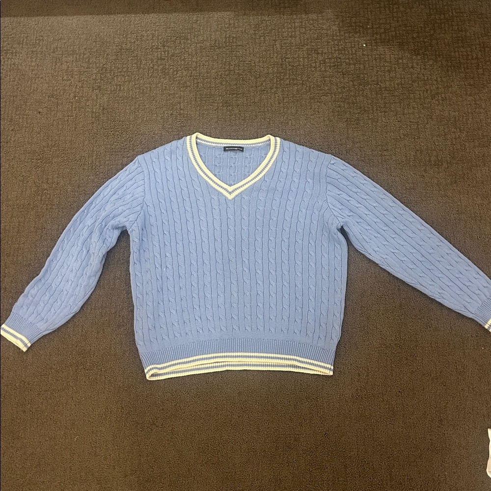 Brandy Melville Blue Ida Cable Knit Sweater